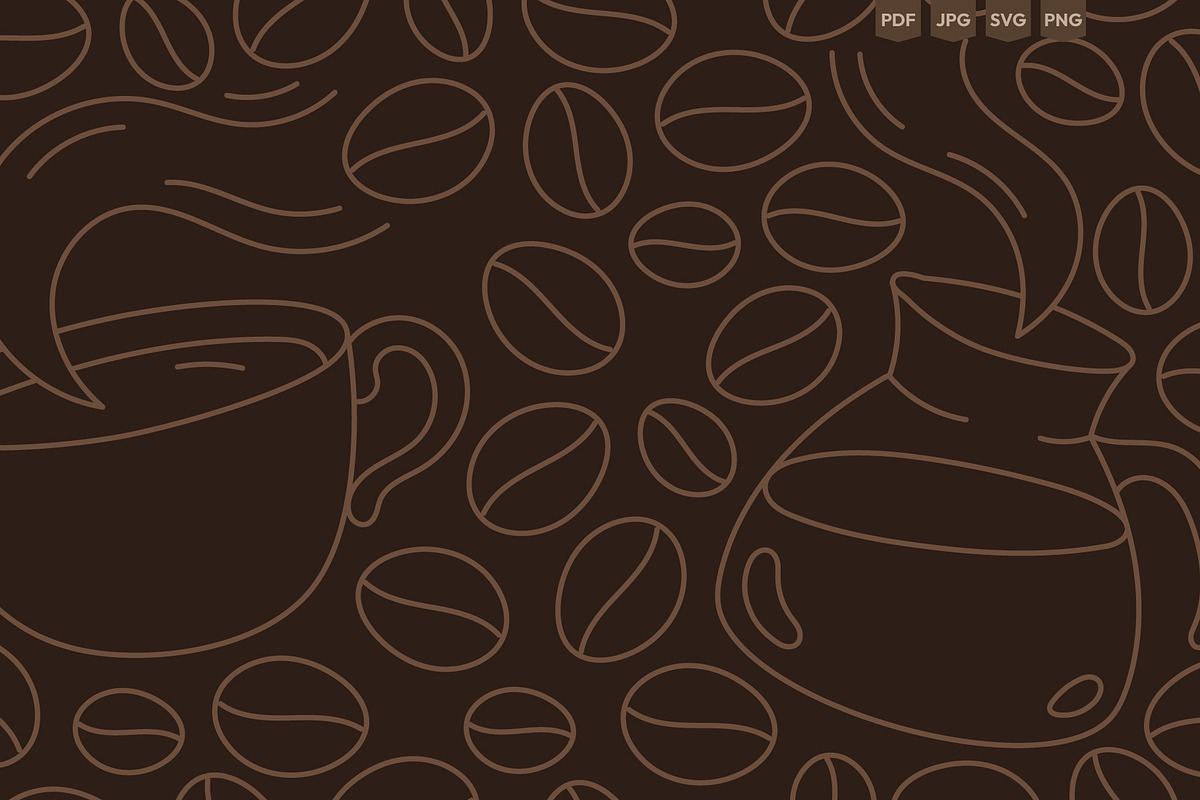 Coffee-themed Backgrounds and Icons, a Texture Illustration by Ilia Design (Photo 12 of 17)