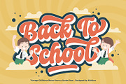 Vintage Children - Script Font, a Script Font by Keithzo (Thumbnail 7 of 11)