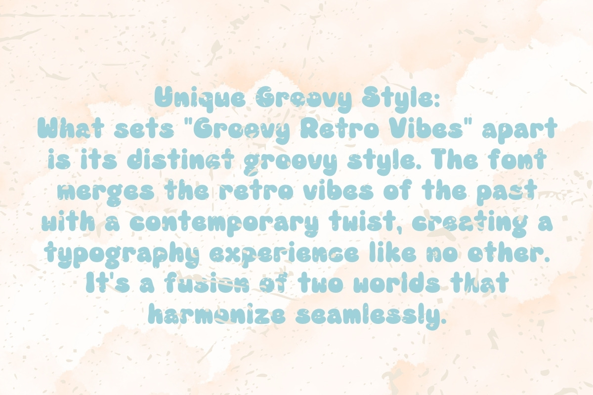 Groovy Retro Vibes - Handwritten, a Handwritten Font by Charmingbear59.design (Photo 4 of 5)