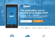 Apper Pagewiz Landing Page + PSD, an App Template by LanceMedia (Thumbnail 2 of 5)