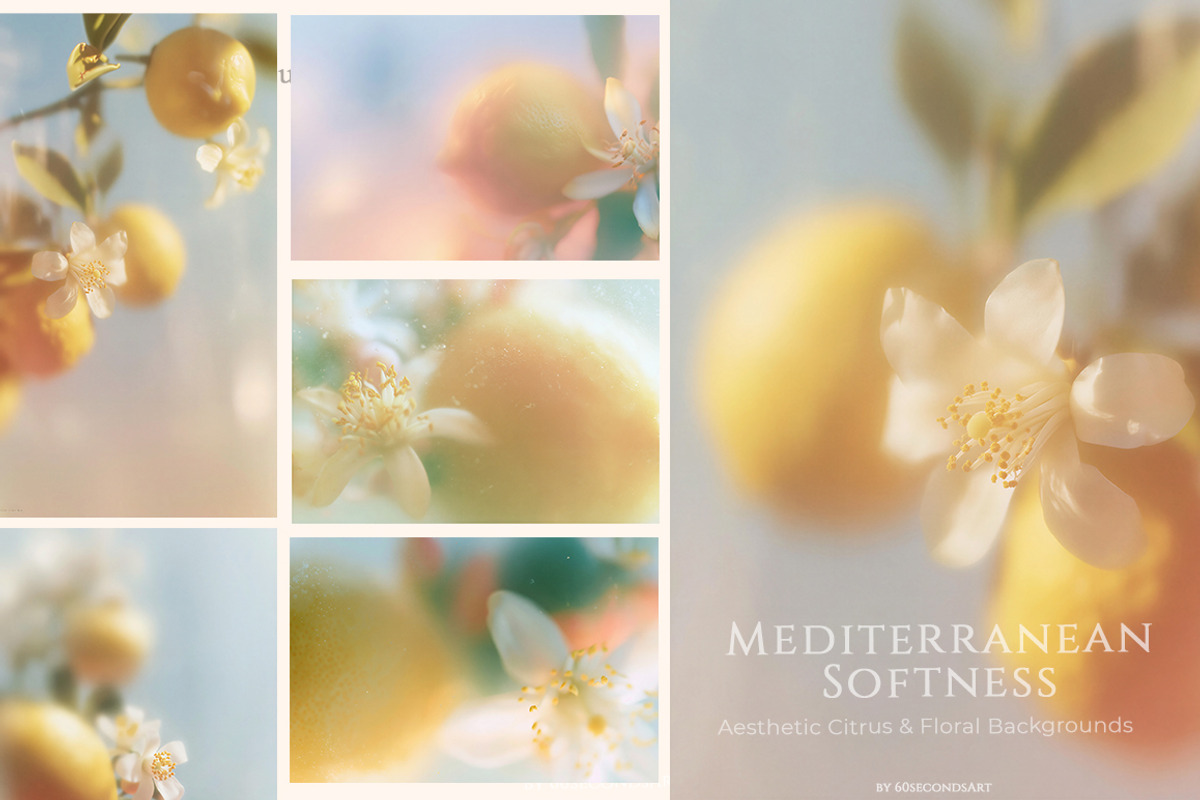 Mediterranean Blur lemon backgrounds, a Background Graphic by 60secondsArt (Photo 13 of 14)