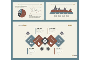 Three Statistics Charts Slide Templates Set