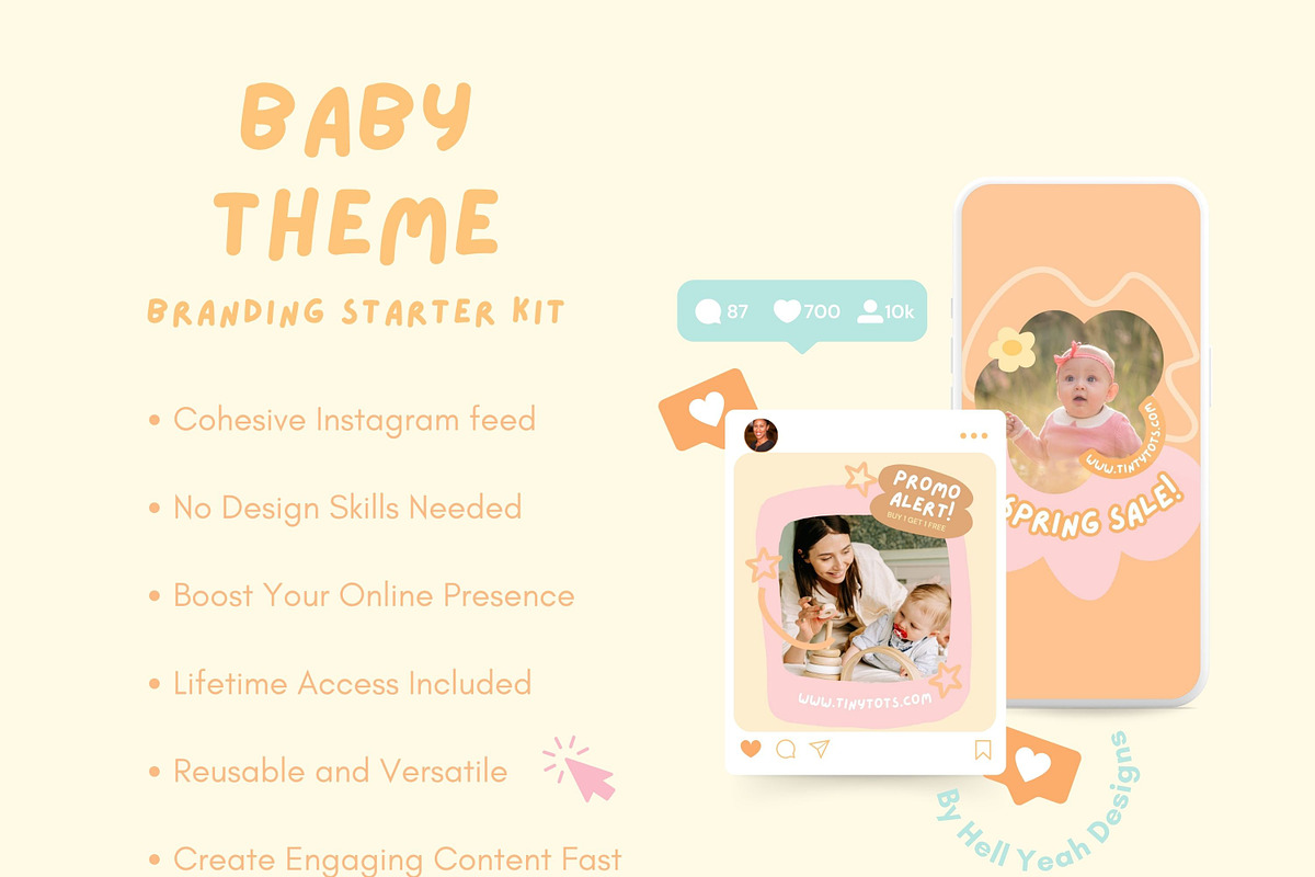 Baby Theme Branding Starter Kit, a Branding & Logo Template by Hell Yeah Designs (Photo 8 of 15)