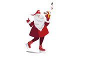 Christmas set with Santa., a Decorative Illustration by Laifalight (Thumbnail 3 of 12)
