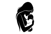 50 Mother and Baby Silhouette Bundle, an Illustration by Creativeshirt (Thumbnail 9 of 48)