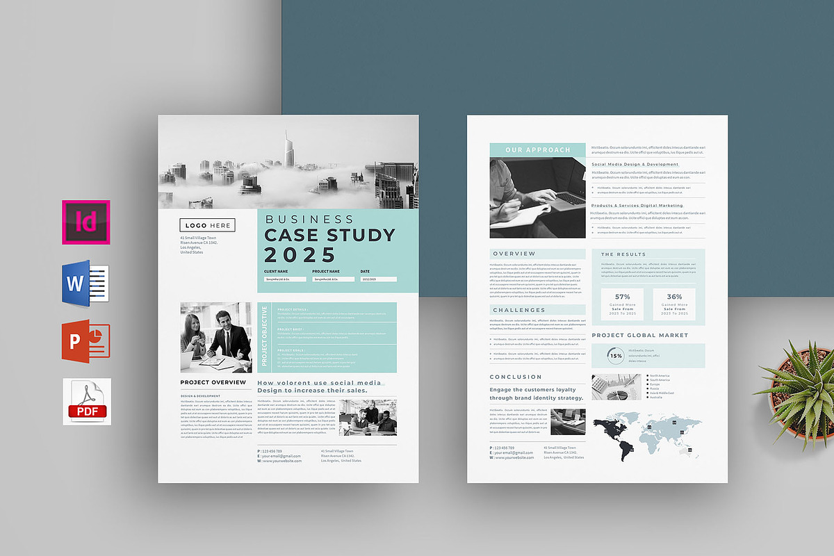 Business Case Study | Word & INDD, a Stationery Template by obayes (Photo 1 of 4)