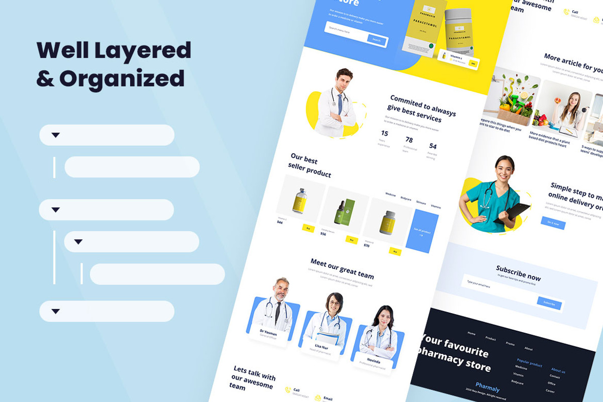 Online Pharmacy Web Design, a Wireframe Template by INSPR STD (Photo 3 of 6)