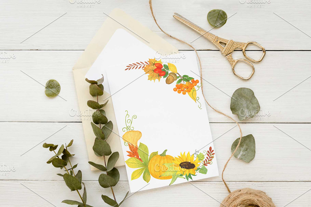 Autumn Floral Frames, Wreaths, a Seasonal Illustration by Contes_de_fée (Photo 9 of 12)