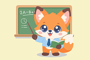 Cute Cartoon Fox Teacher, an Animal Illustration by Artpon Illustration (Thumbnail 3 of 3)