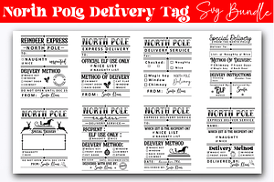 North pole delivery tag SVG Bundle,, an Object Graphic by Cut File