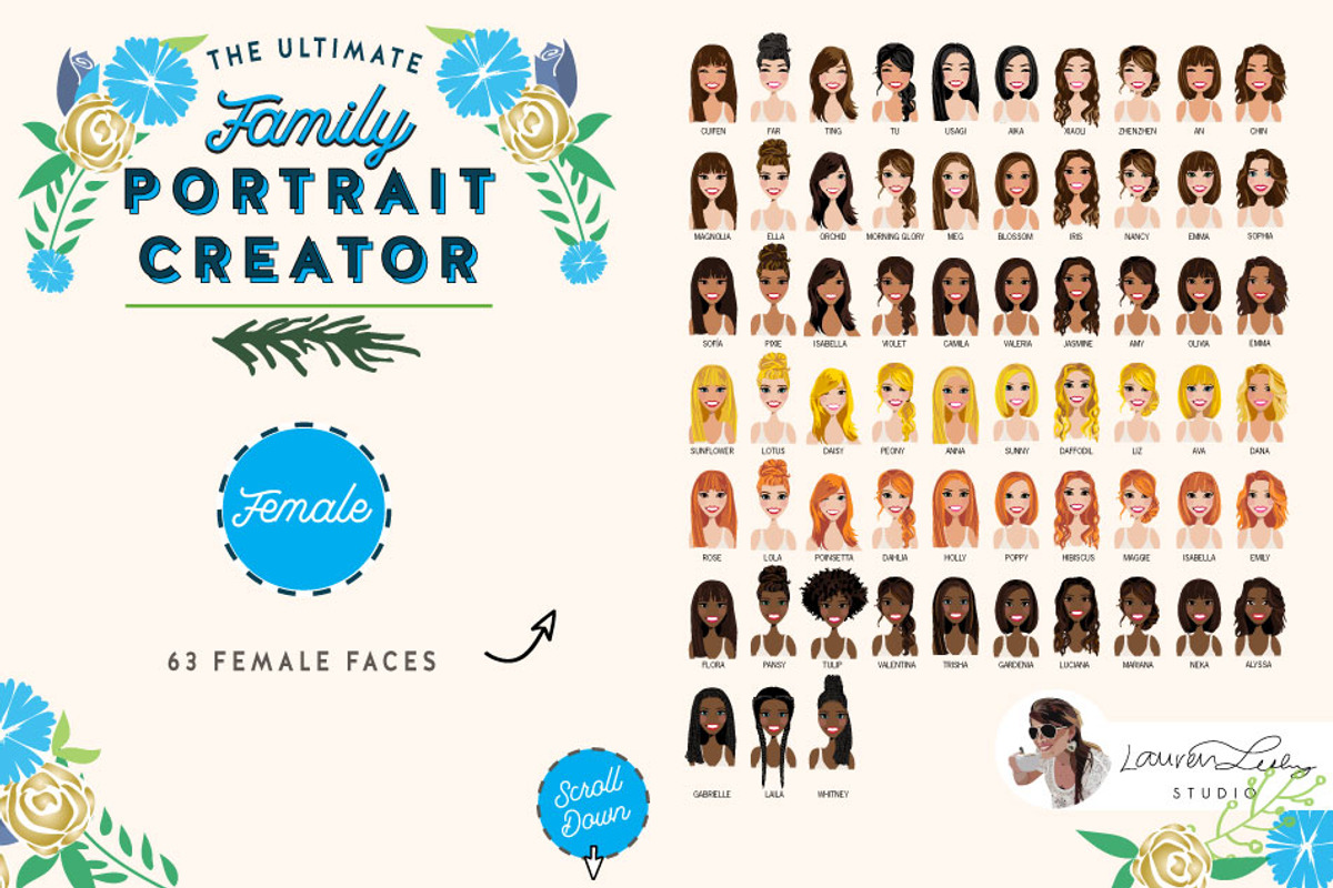 Portrait Creator Jewish Hanukkah, a Person Illustration by Lauren Lesley Studio (Photo 6 of 16)
