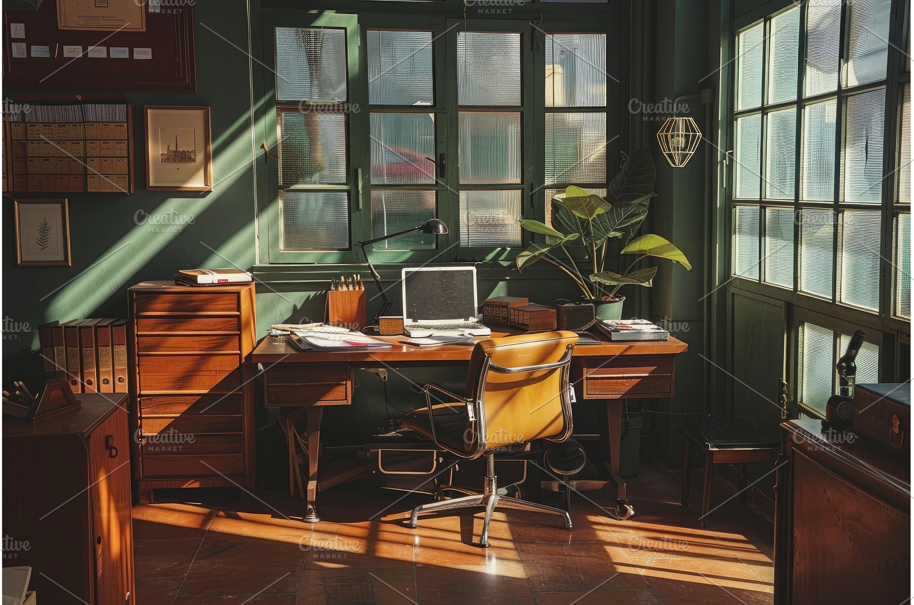 Sun shining through window on desk, an Arts & Entertainment Photo by Ylivdesign