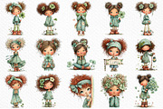 Whimsical St Patrick's Day Girl Clip, an Illustration by Craft Nest (Thumbnail 6 of 11)