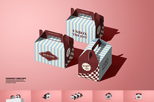 Takeaway Gable Box Packaging Mockup