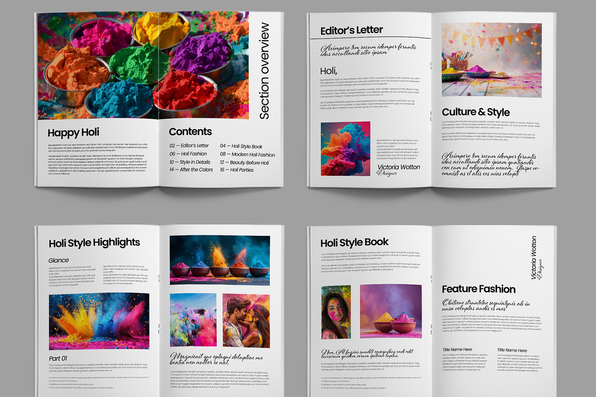 Holi Fashion And Lifestyle Magazine, a Magazine Template by ContestDesign (Photo 2 of 3)