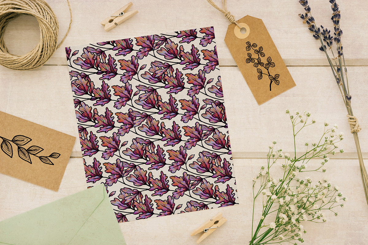 Falling Leaves Vintage Autumn Bundle, a Seasonal Illustration by Ink Stories (Photo 14 of 20)