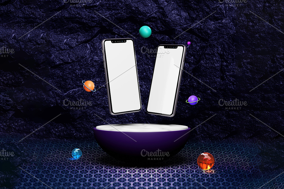 Floating Smartphone Screen Mockup, an iPhone Mockup by Artlogs x Modaldesain (Photo 2 of 2)