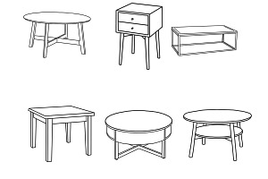 Desk Table Furniture Set 1 Procreate