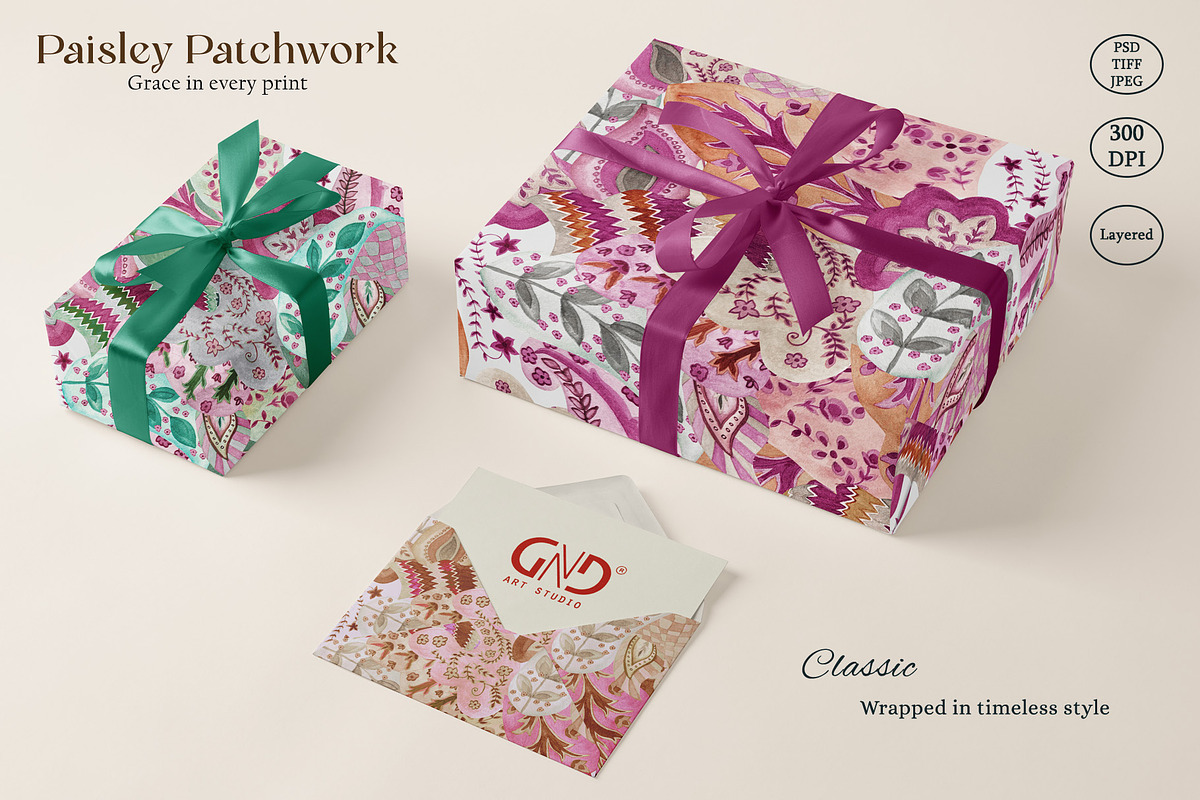 Paisley Patchwork Prints & Patterns, a Pattern Graphic by GND ART STUDIO (Photo 7 of 8)