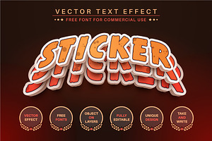 Grunge Sticker Editable Text Effect