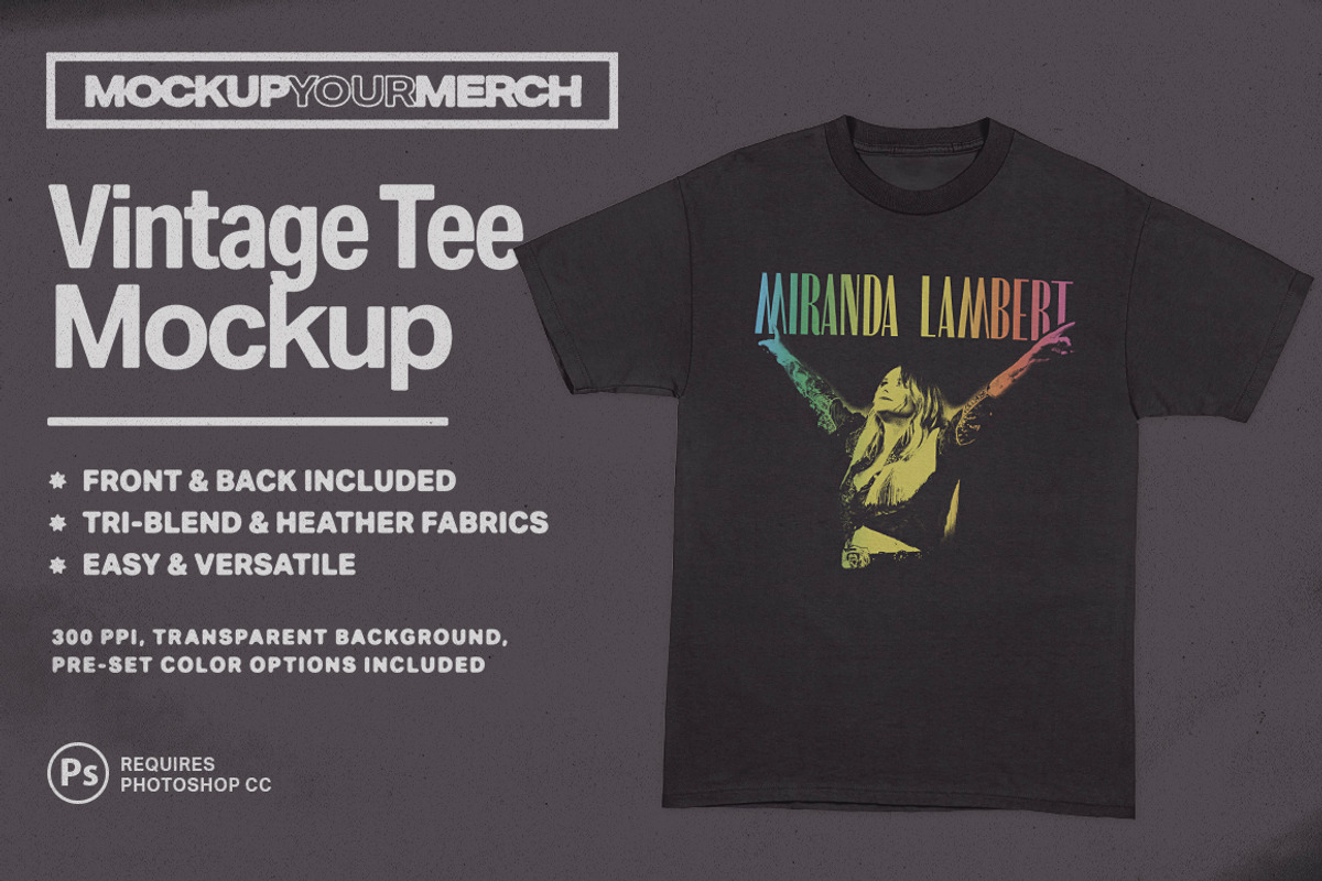 Vintage T-Shirt Mockup, a Merchandise Mockup by Brent Galloway (Photo 1 of 6)