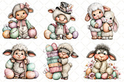 Whimsical Easter Sheep Clipart, an Illustration by Black Bird Studio (Thumbnail 6 of 6)