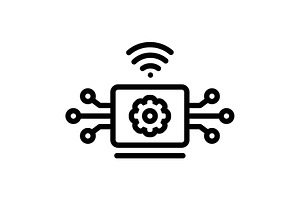 Ict information black icon, an Outline Icon by Creative priyanka