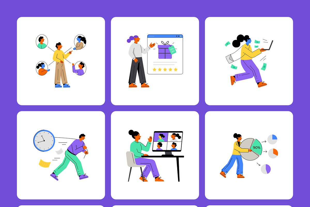 120 Business Illustrations Bundle, a Finance Illustration by Creative Stall (Photo 12 of 13)