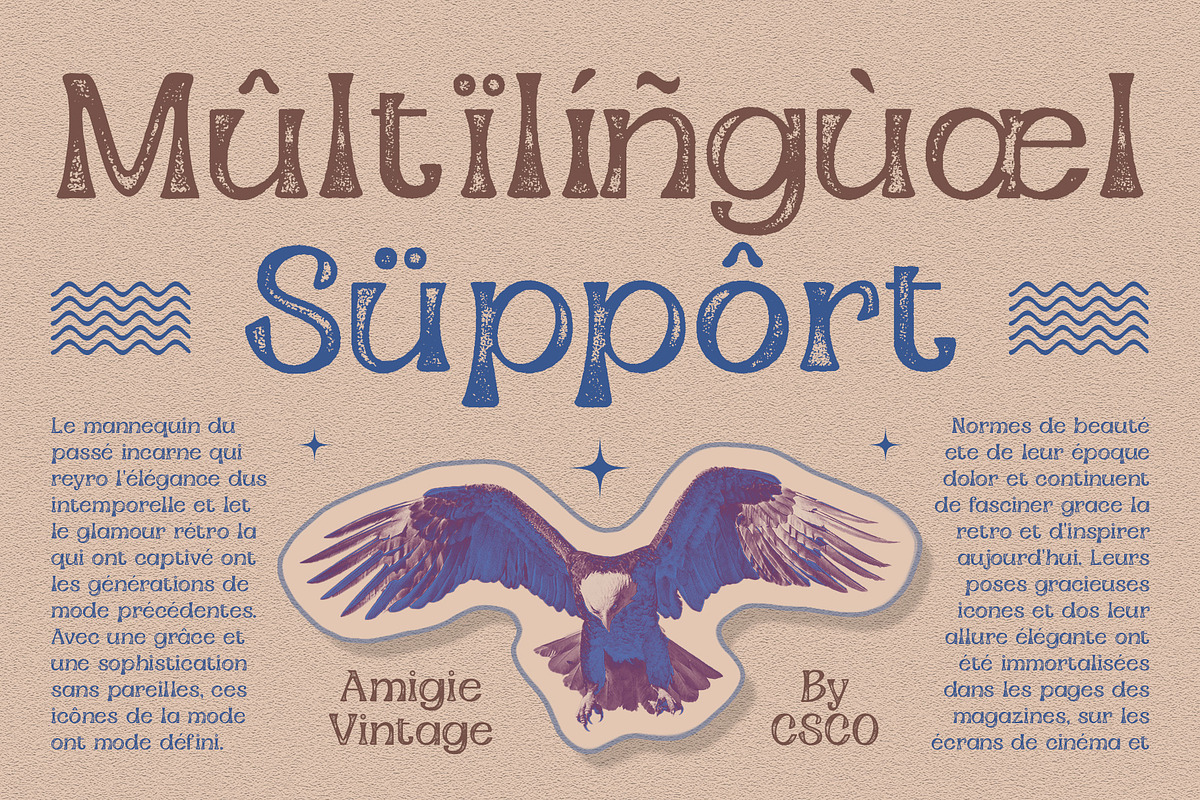 Amigie Vintage, a Sans Serif Font by Craft Supply Co. (Photo 6 of 8)