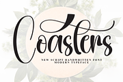 Coasters | Script Font, a Handwritten Font by Scratchones (Thumbnail 1 of 9)