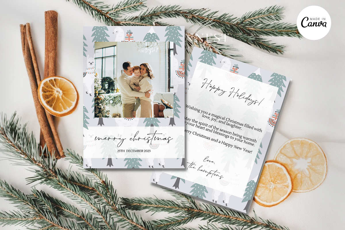 DIY Photo Collage Christmas Card-C5, a Card Template by ReneeW1 (Photo 1 of 6)