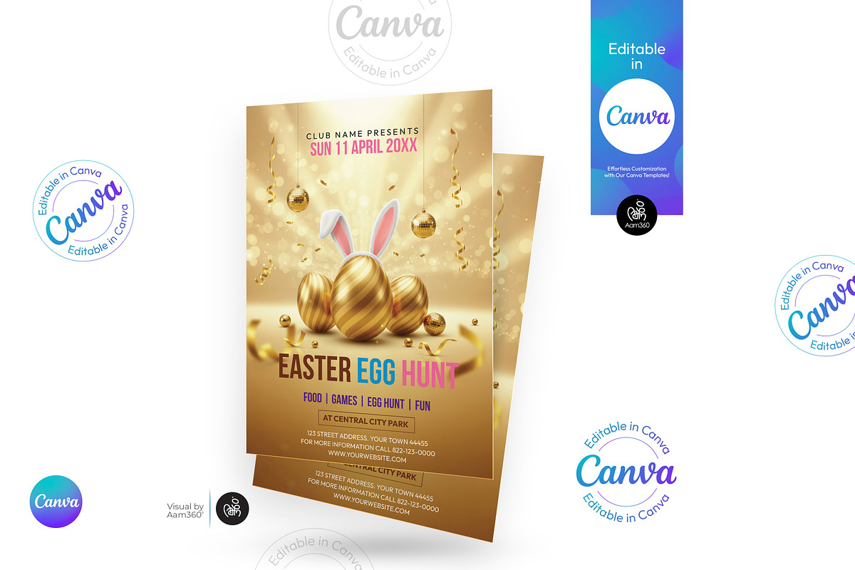 Easter Party Flyer Template, a Flyer Template by Aam360 (Photo 3 of 3)