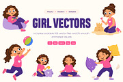 175 Girl Flat Vector Icons Bundle, an Emoji Icon by Creative Stall (Thumbnail 1 of 10)