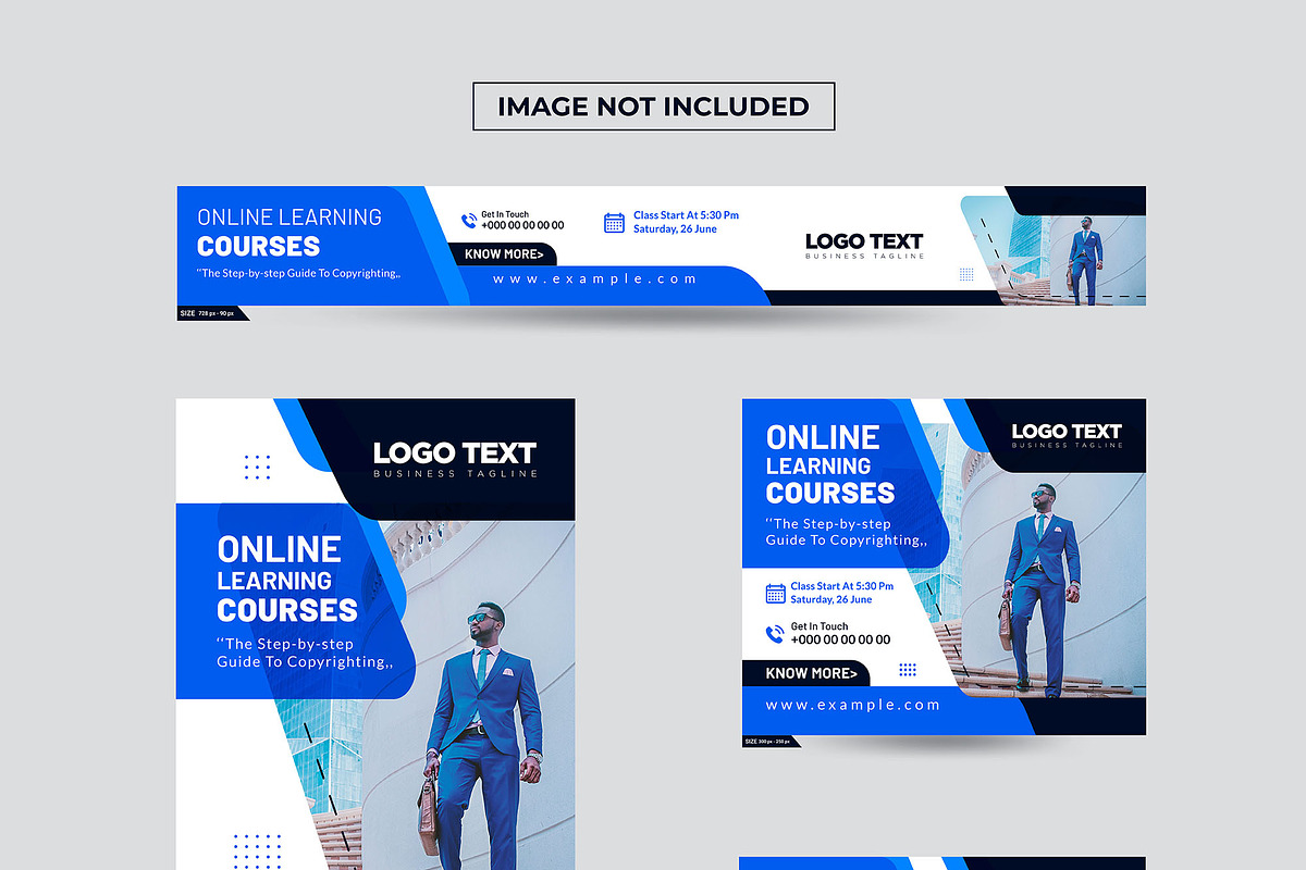 Online Learning Courses Banner, a Social Media Template by MRI STUDIO