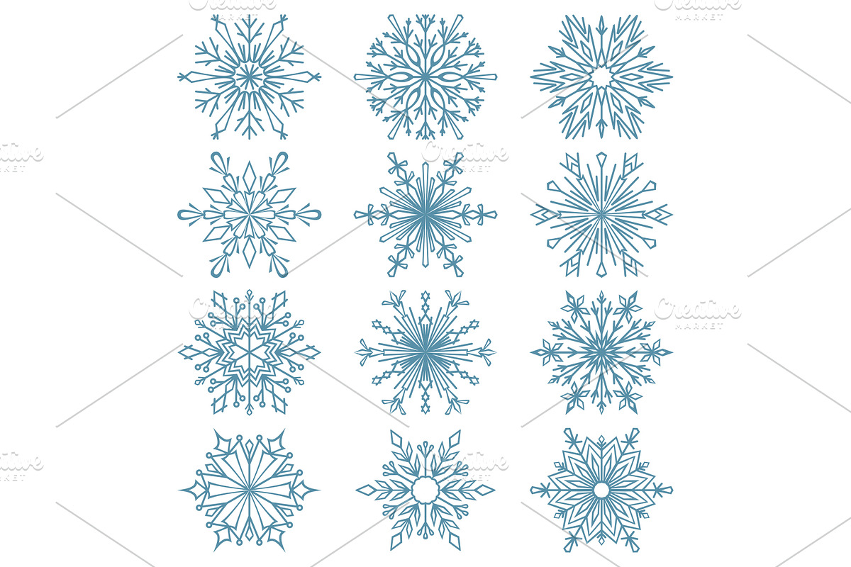 Snowflakes icon collection, a Pattern Graphic by RODINA (Photo 1 of 3)
