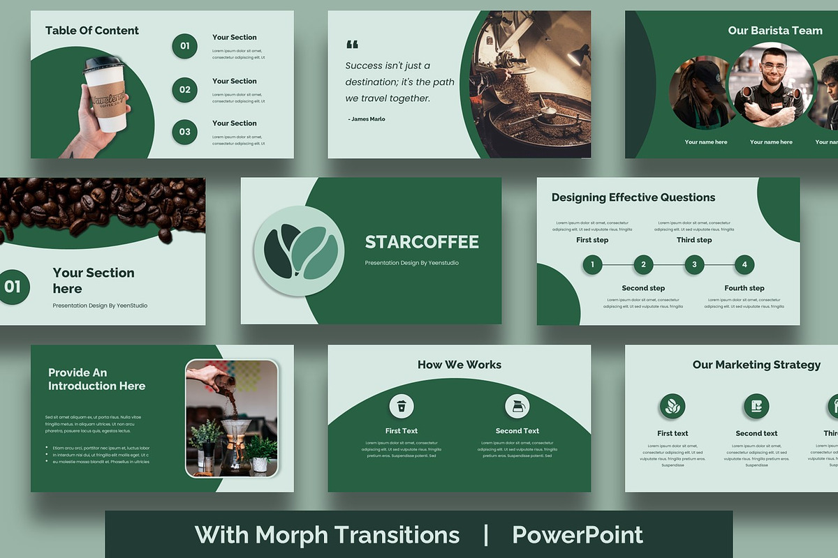 Morph Coffee Presentation Template, a Presentation Template by BumbleGraph Studio (Photo 4 of 5)