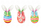 Watercolor Easter Egg Collection Set, an Animal Illustration by YenzArtHaut (Thumbnail 2 of 3)