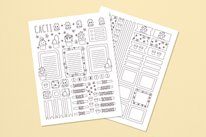 Cacti Sticker Set