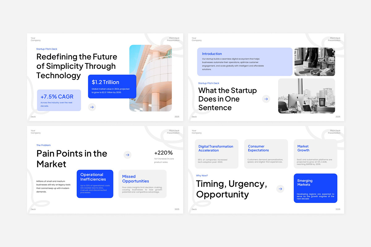 Startup Pitch Deck Powerpoint, a Presentation Template by Eklip Studio