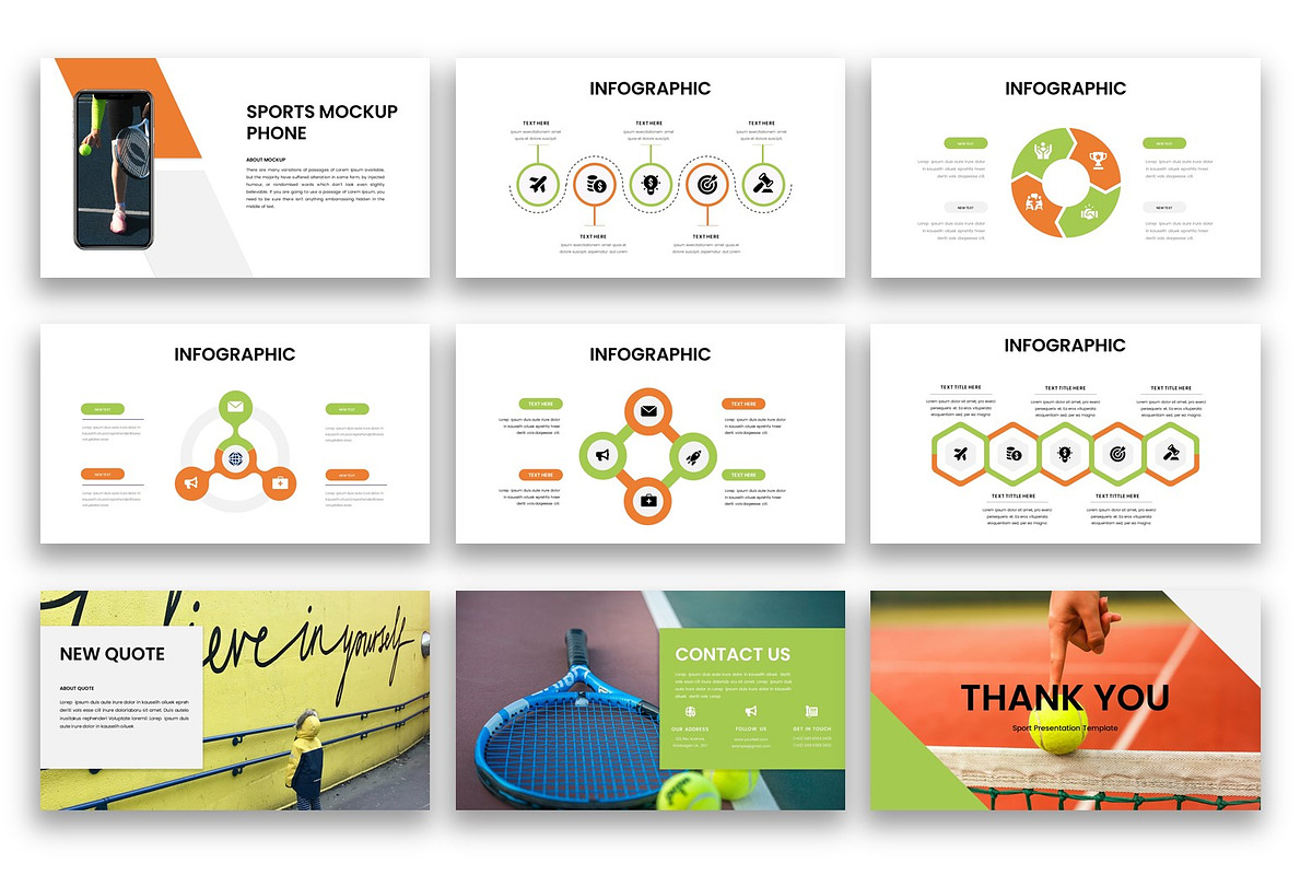 Yanina– Sports PowerPoint Template, a Presentation Template by kreatifreya (Photo 4 of 5)