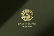 Premade Shell Wedding Logo Monogram, a Branding & Logo Template by INRASSION (Thumbnail 8 of 10)