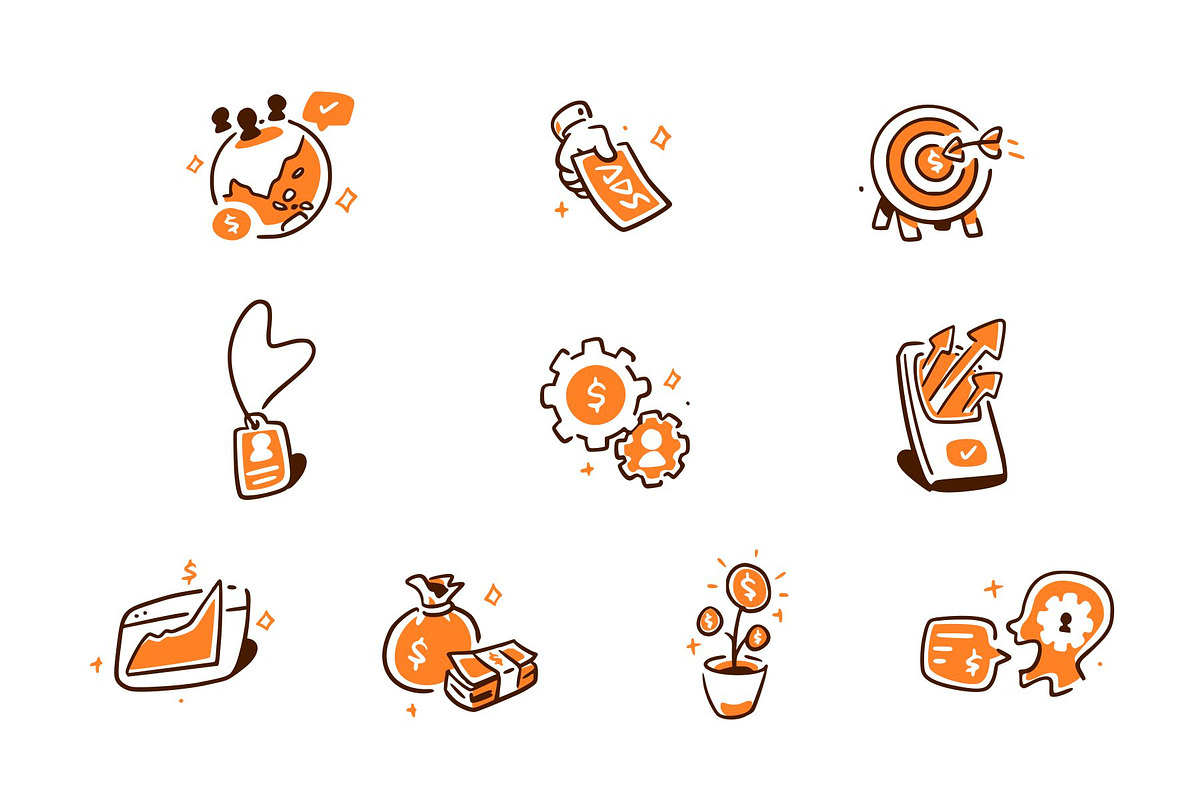 Marketing Icon Doodle Style Vol 2, an Object Graphic by SLAB! Design (Photo 3 of 3)