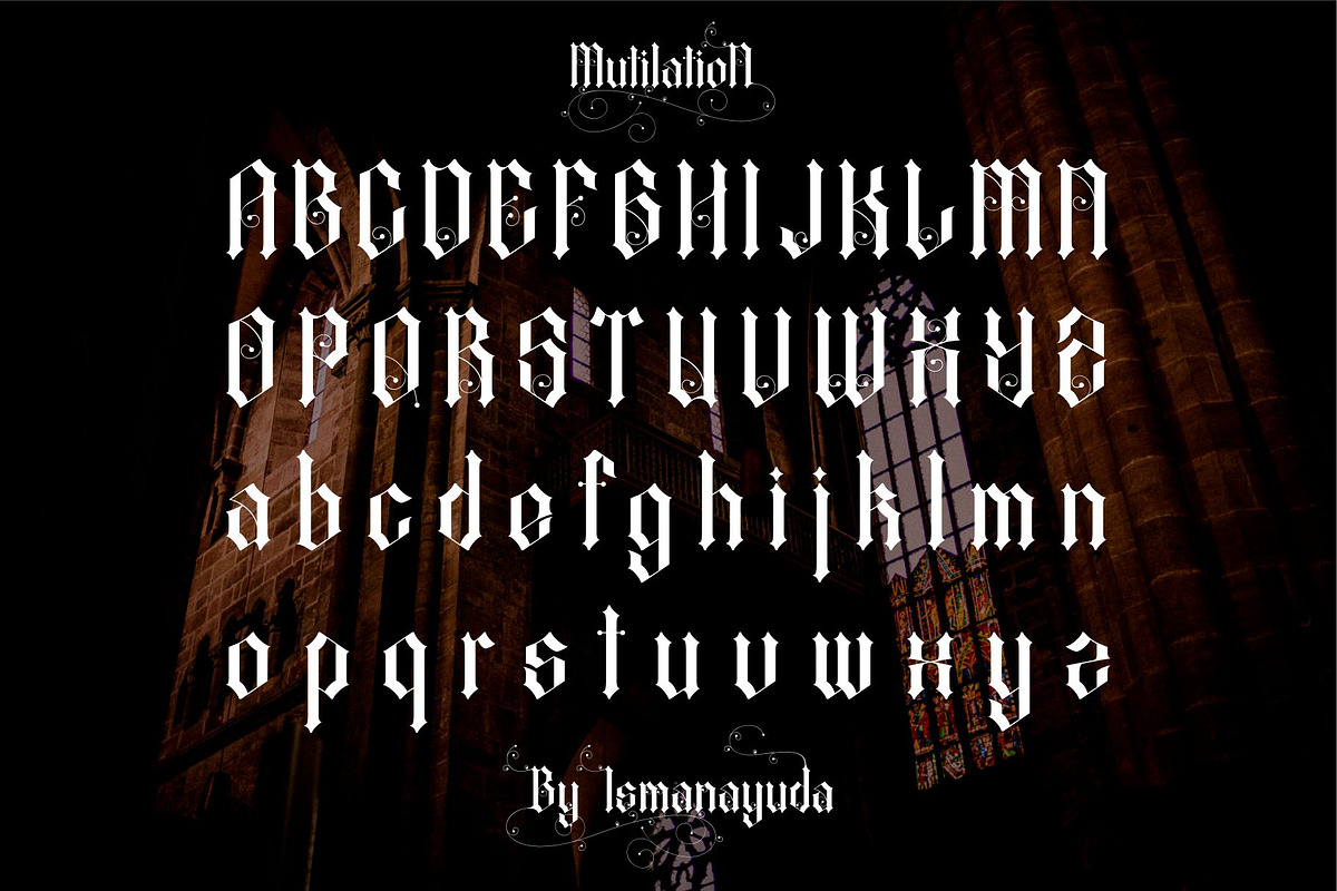 MutilatioN, a Blackletter Font by ismanayuda (Photo 8 of 8)