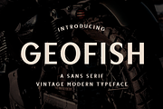 Geofish Vintage Font, a Sans Serif Font by Yukita Creative (Thumbnail 1 of 12)