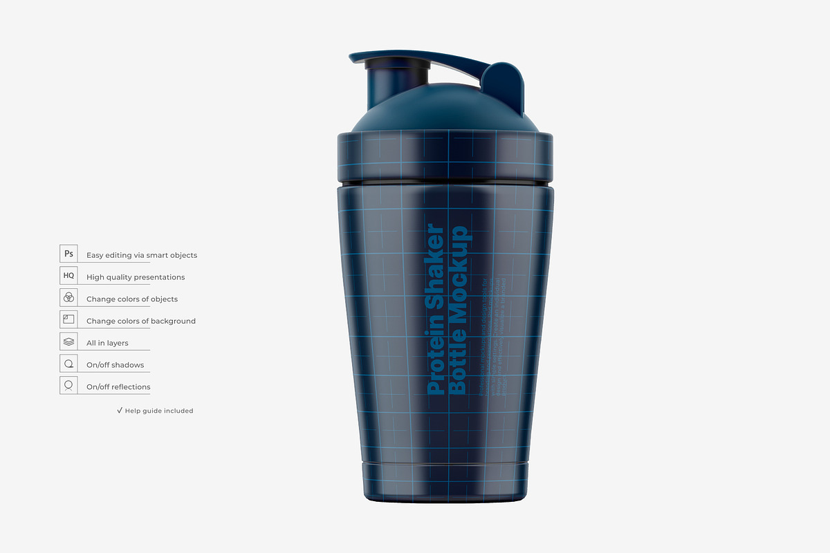 Protein Shaker Bottle Mockup, a Packaging Mockup by Reformer Mockup (Photo 5 of 6)