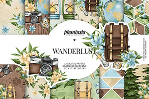 Wanderlust Digital Papers