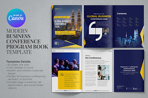Business Conference Program Book, a Brochure Template by Oshin Design
