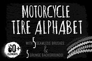 Motorcycle Tire Alphabet, a Texture Illustration by Annyart Design (Thumbnail 1 of 12)