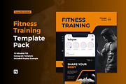 Fitness Training Instagram Post, a Social Media Template by CavenArt (Thumbnail 1 of 5)