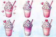 Pink Valentine Coffee Cup Clipart Bu, a Seasonal Illustration by Rose Art (Thumbnail 4 of 4)